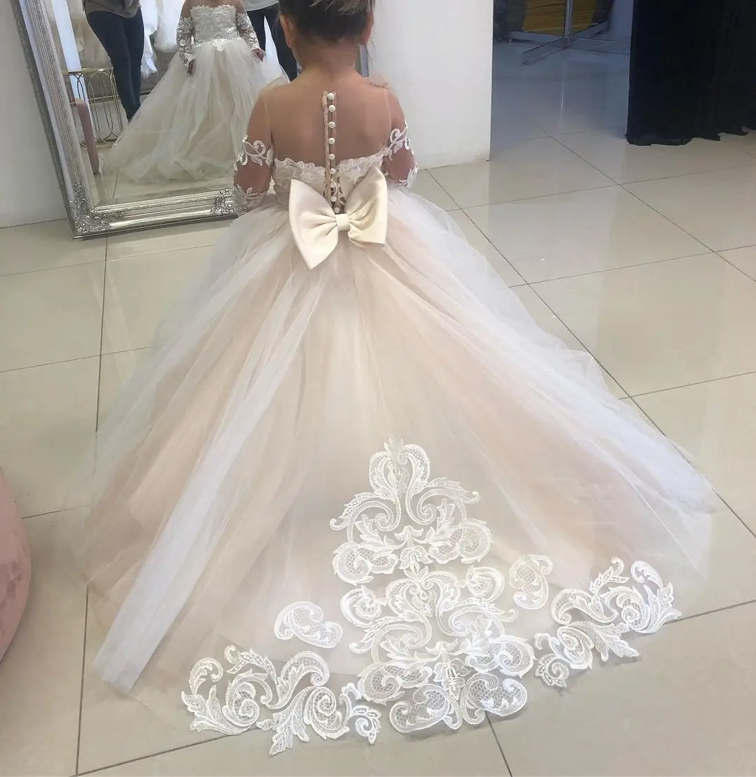 Ivory Flower Girl Dresses - Elegant White Bridesmaid Gowns Ivory Flower Girl Dresses - Elegant White Bridesmaid Gowns