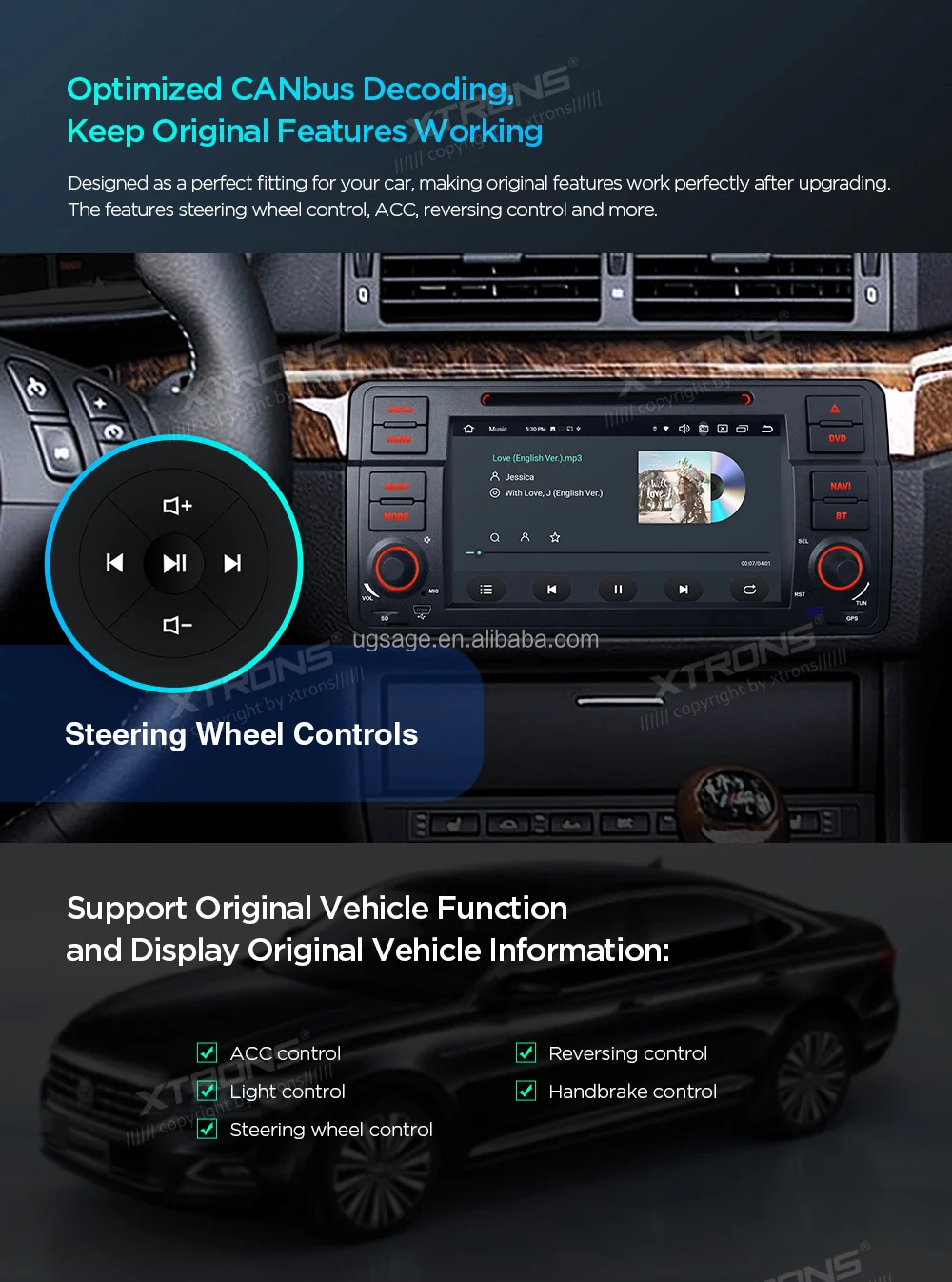 Xtrons 7" Car Cd Player Octa Core 8+128gb Carplay Android Auto Dsp 4g