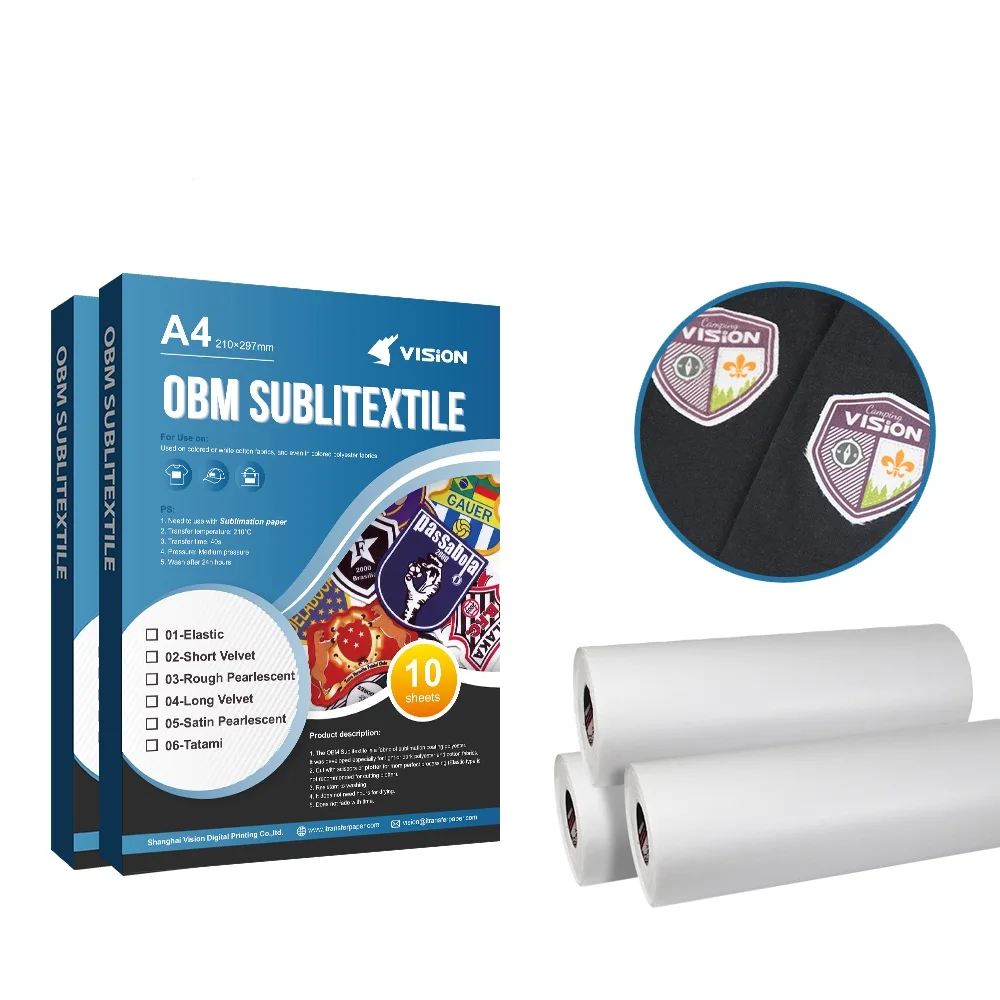 OBM Sublitextile Sublimation Paper on Dark Cotton Tshirt