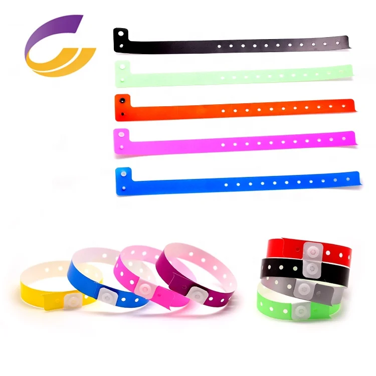 Custom Cheap Vinyl L Shaped PVC Festival Wristband