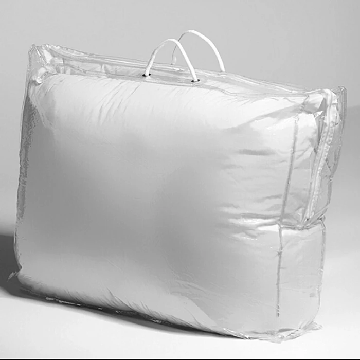 clear pvc plastic zipper bag quilt