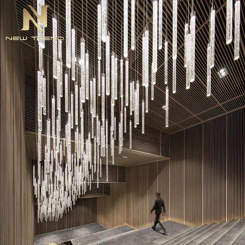 CPL-361 Custom Large Indoor Decoration Pendant Light Hotel Lobby Villa Staircase Luxury LED Chandelier