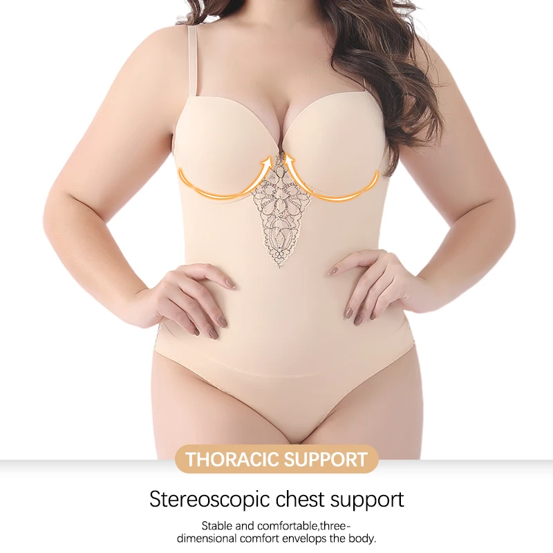 SXLH Post-Op Surgery Firm Lace Breathable Plus Size Waist Cincher Girdle Sheath Leggings Full Body Shaper