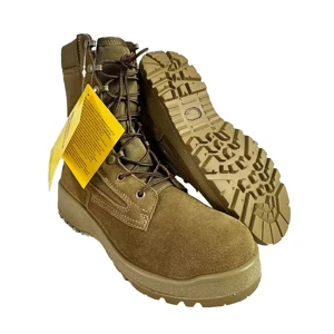 New Style Suede Cow Leather Lace up Outdoor Boots Hard Wearing Hiking Shoes Lightweight Tactical Boots Walking Footwear for Men