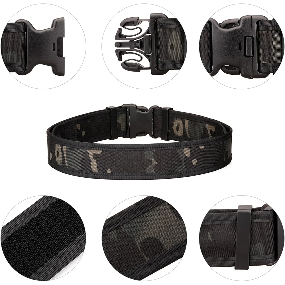 Wear-resistant Lightweight Nylon Adjustable Quick Release Wear-Resistant Men Tactical Belt Heavy Duty Work Belt