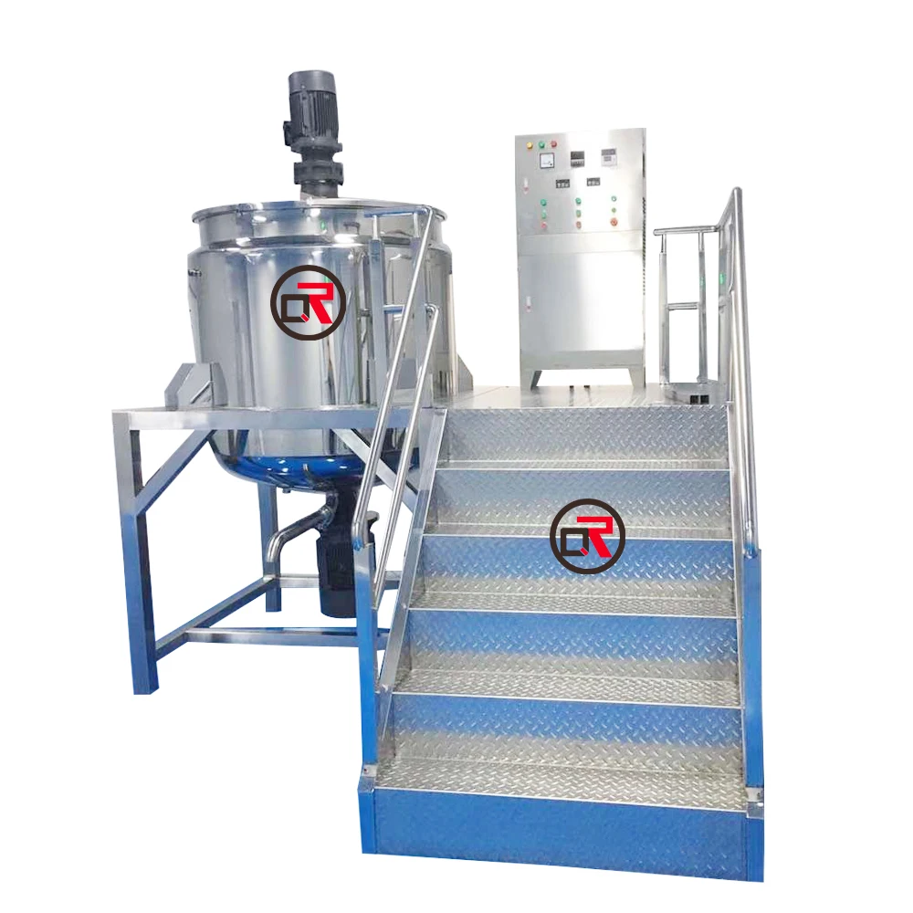 1500L 304 316l Homogenizer and Agitator Mixer Type Electric or Steam Jacketed Mixing Tank High Shear Pump Stanley Engine Oil