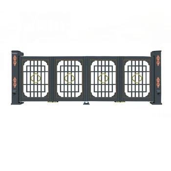High Quality Automatic Sliding Folding Entrance Aluminum Driveway Gate Design High-Aesthetics Folding Sliding Gate_fence