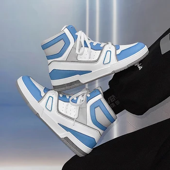 Cheap Custom Wholesale Air High Top Mens Shoes 2021 New Sport Fashion White Skateboard Shoes