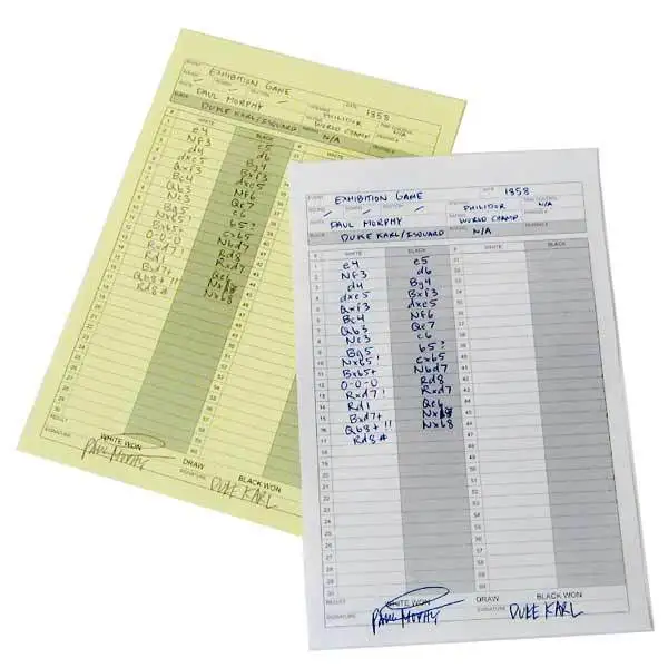 Chess Annotation Pads Chess Score Pad - Carbonless Copy System for Easy Record
