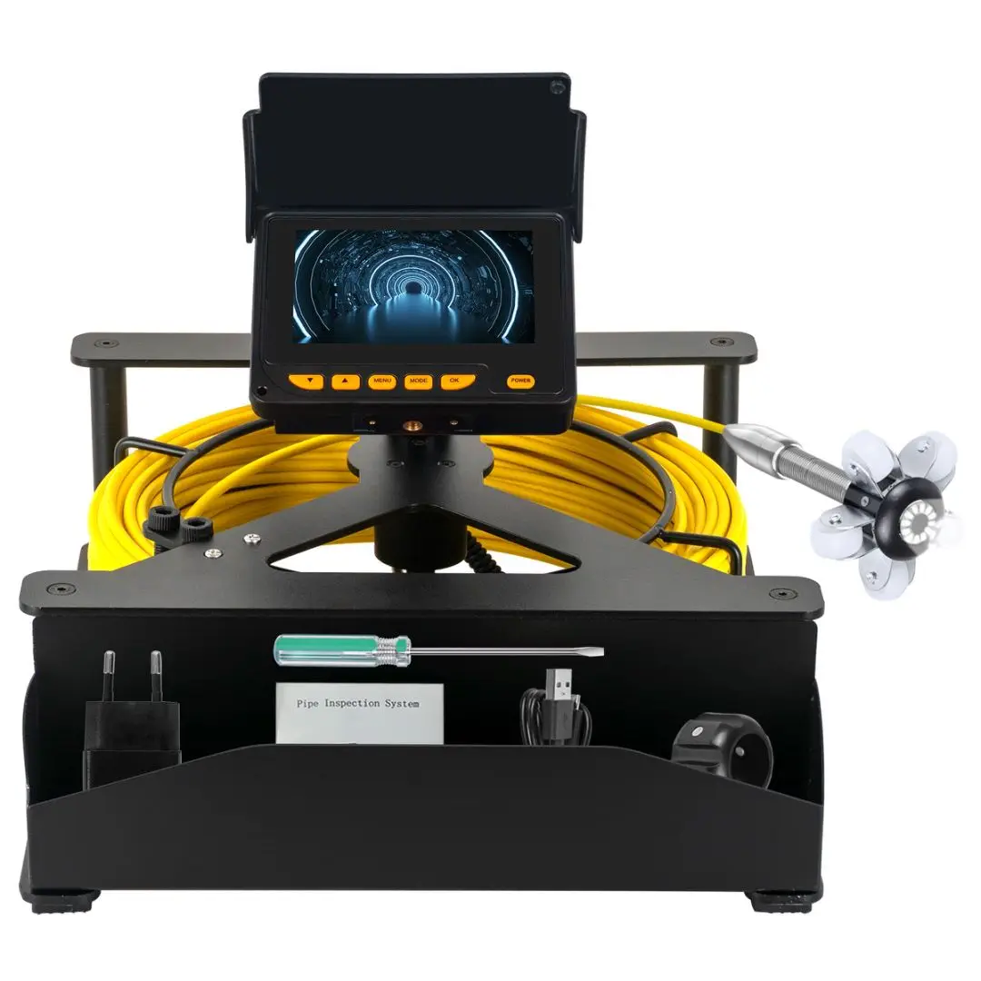 Sewer Camera 23MM Camera Head  4.3Inch Monitor 20M Cable Sewer Pipe Inspection Camera System Used for Pipeline Inspection factory