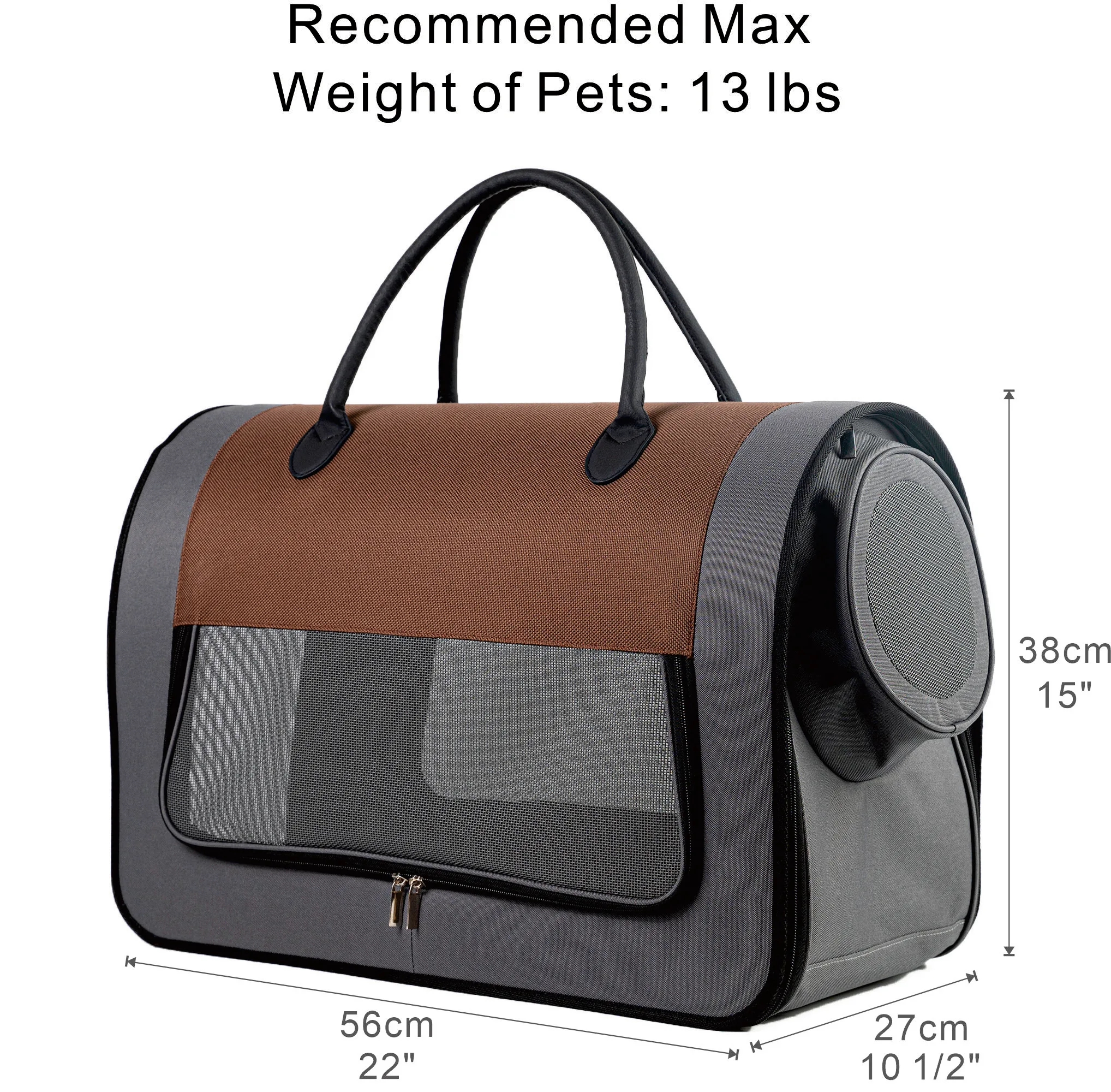 Custom Foldable Pet Carrier Breathable 4 Mesh Windows Dog Pet Backpack