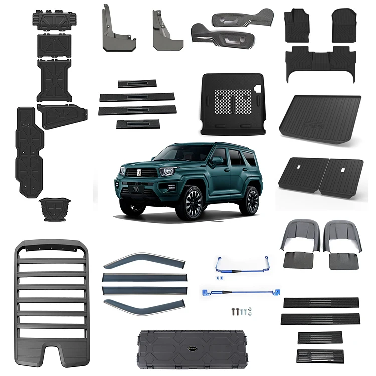 Maremlyn EV Car Exterior Kits for GWM Tank 700 SUV Car Spoiler Skid Plates Roof Rack Side Ladder Side Storage Box Side Awning