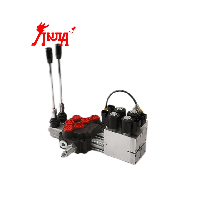 DCV40 5 Spools Directional Monoblock Hydraulic Control Valve with Wireless Remote Control