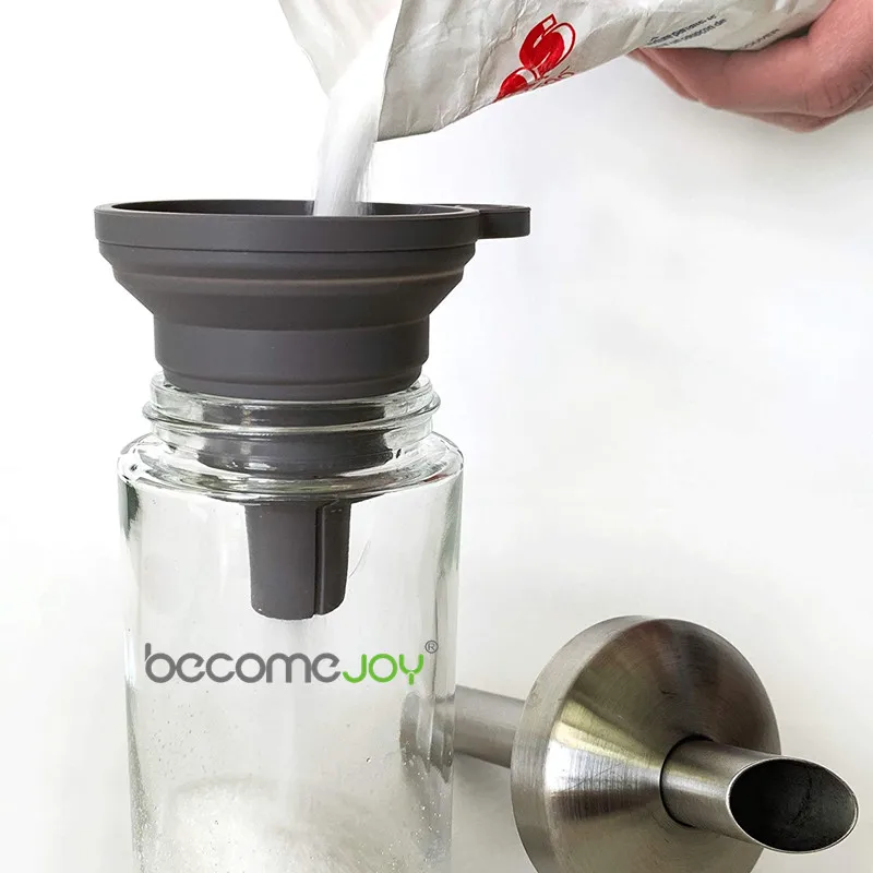 Funnel For Repacking 100% Food Grade Silicone Foldable Funnel Set by Becomejoy