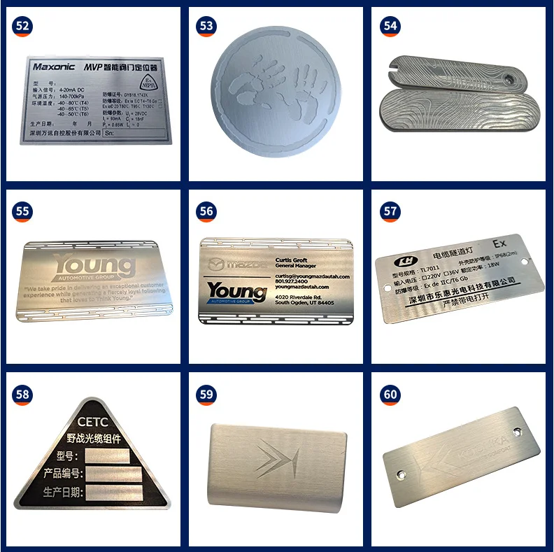 Custom Printed Engraved Generator Metal Name Plate Tag Label Alu ...