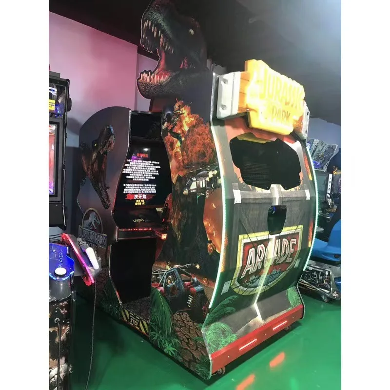 Three Plus Amusement Arcade Jurassic Park Adult 3d Shooting Gun Coin Operated Machine Arcade Game Machine Shooting