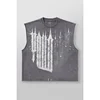 Top grigio senza maniche