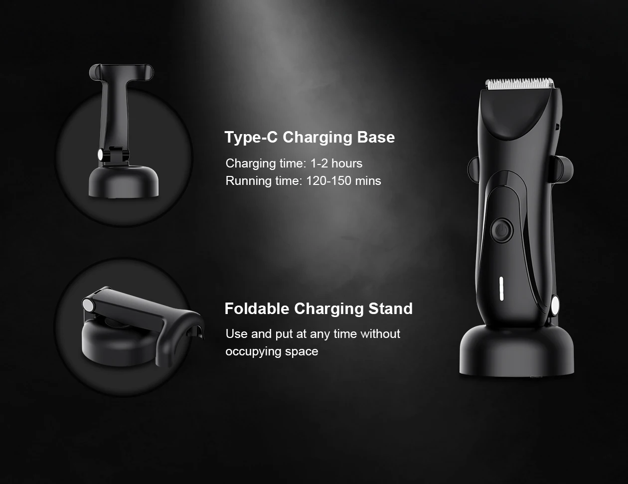 Lilipro B1 Rechargeable Waterproof Body Groin Hair Trimmer Led Light