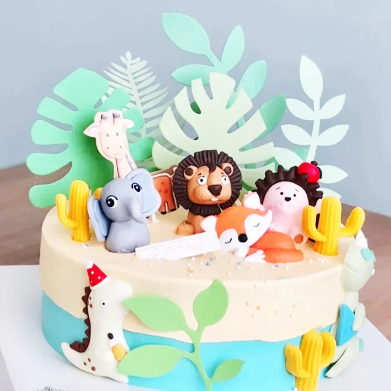 24 Toppers Per Torta Animali Della Foresta - Decorazioni Per Cupcake E