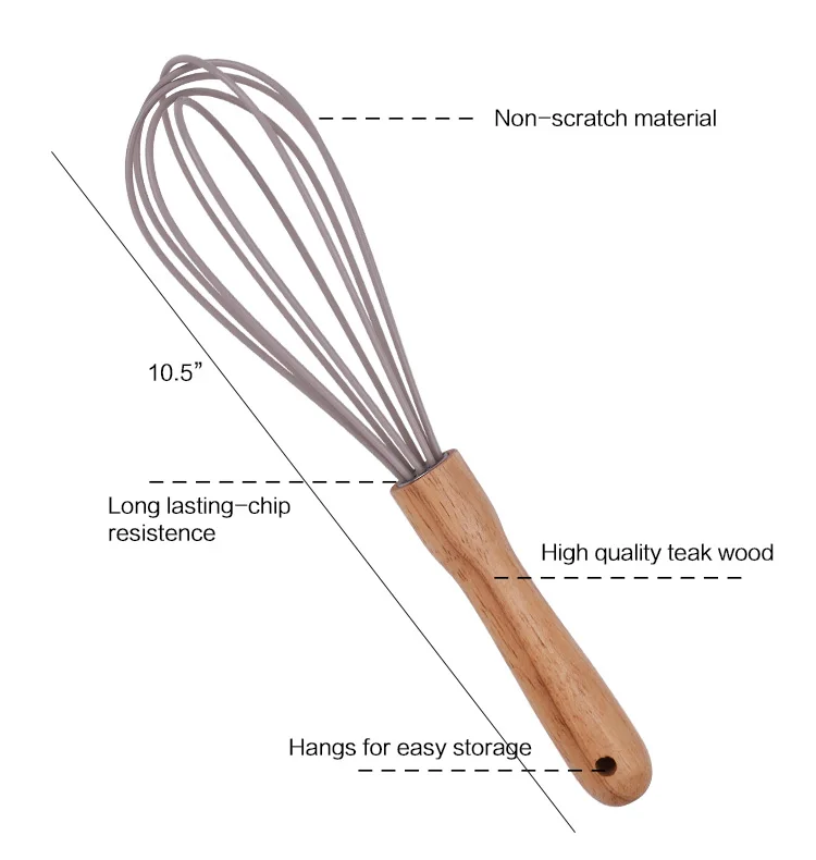 Kitchen Gadgets Baking Cooking Tools Kitchen Silicone Whisk Wooden