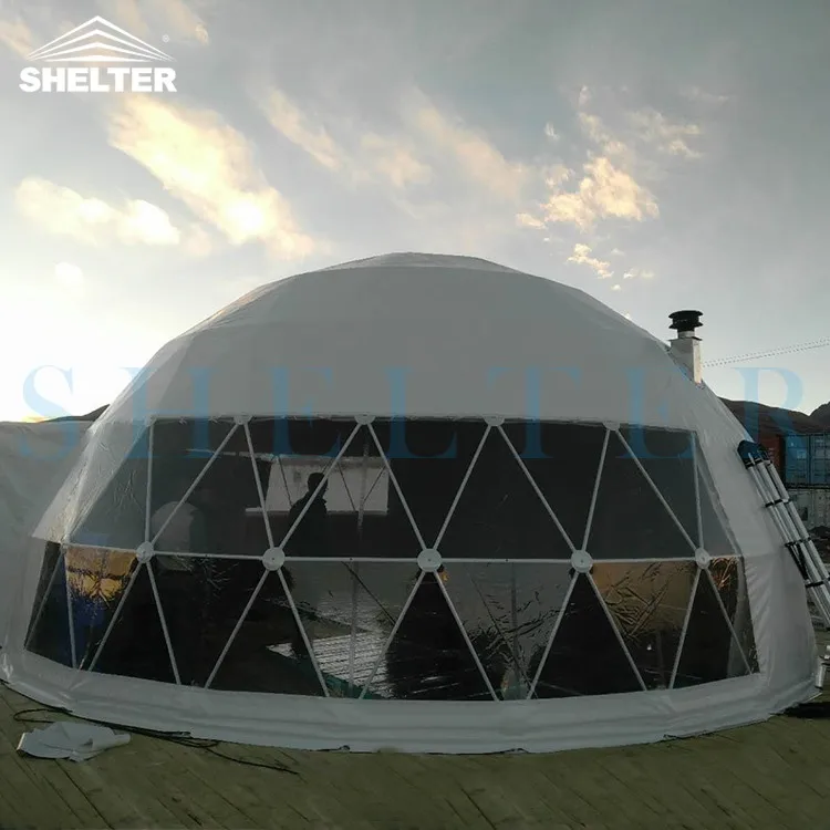 Strong Steel Structure Prefab Geo Dome House Glamping Domos for Living Hotel Factory