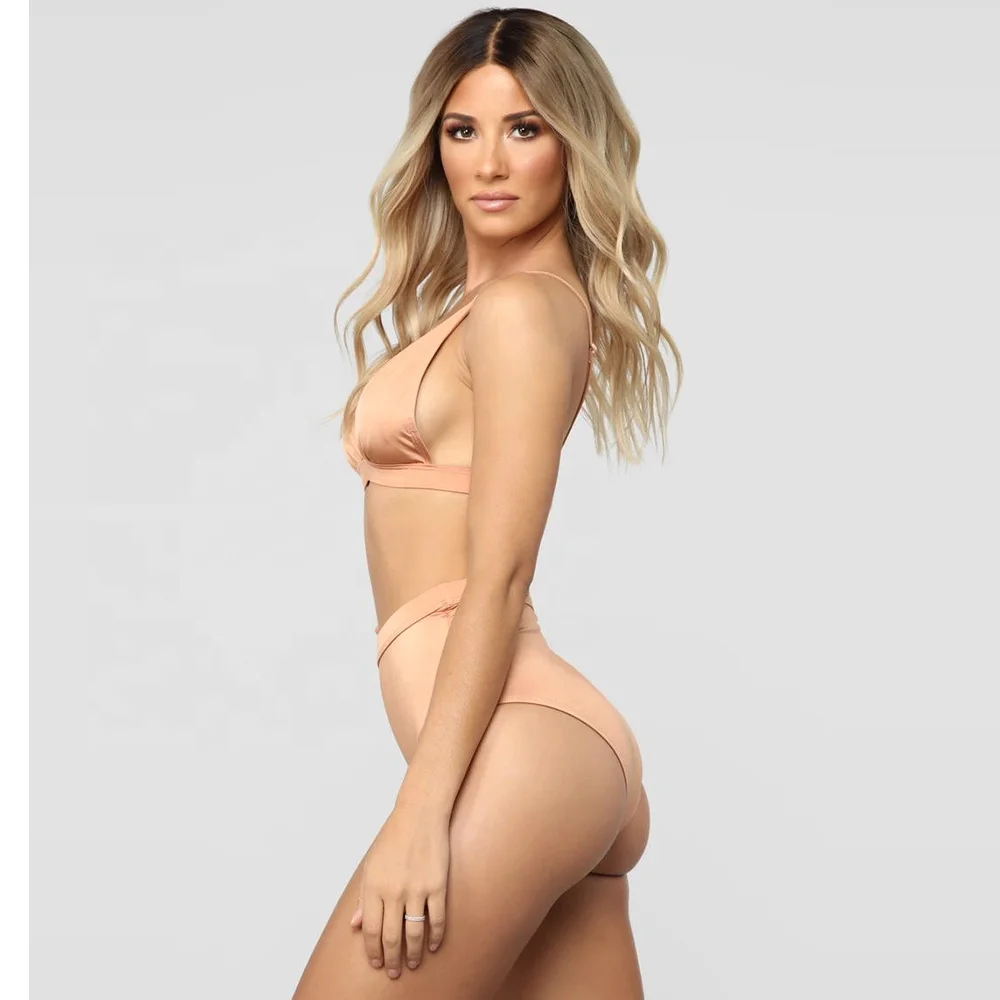 China Factory's Modest Reversible Bikini Sets OEM Waist High High Waisted Thongs Bottom Brazilian Plus Size 2-Piece Beachwear