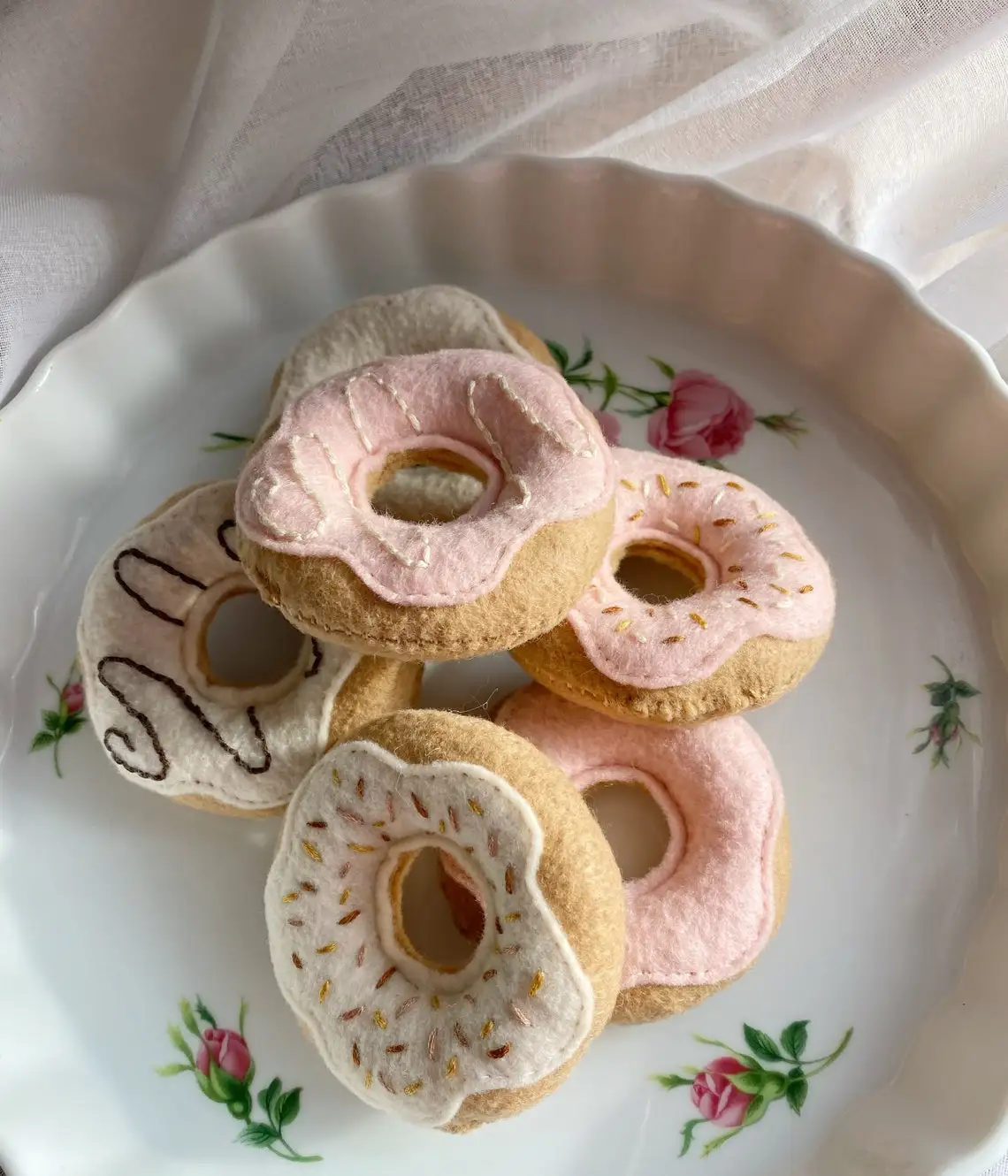 Фетровая еда, Пончик, кухня, детские игрушки, фетровый пончик, игрушка для ролевых продуктов