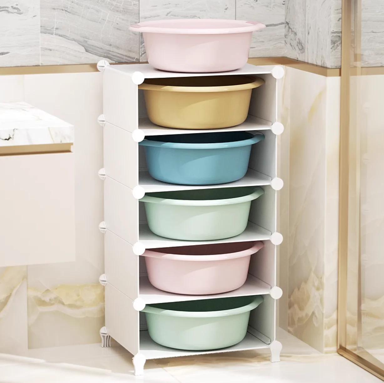 Storage Rack Organizer Bathroom Storage Shelves Space Saving Furniture ...