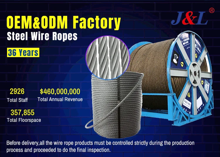 Round Strand Steel Wire Rope W Iwr W Fc Juli Sling Odm Factory