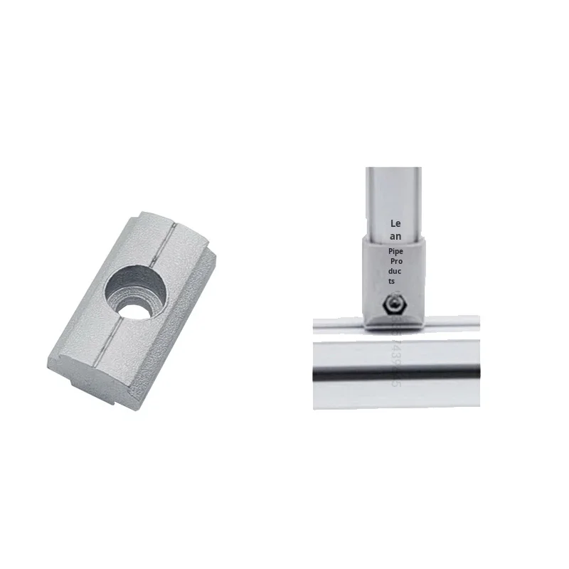European Standard Aluminum Profile Connector-Grade 1000 Series Aluminum Stud (Excluding Screws Slide Nut) with Rod Fixing Joint