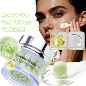 Customized Logo Matcha Ultra-Soothing Moisturizer Capsule Cream Aloe Vera Acne Repair Tea Tree Oil Control Lightweight Formula