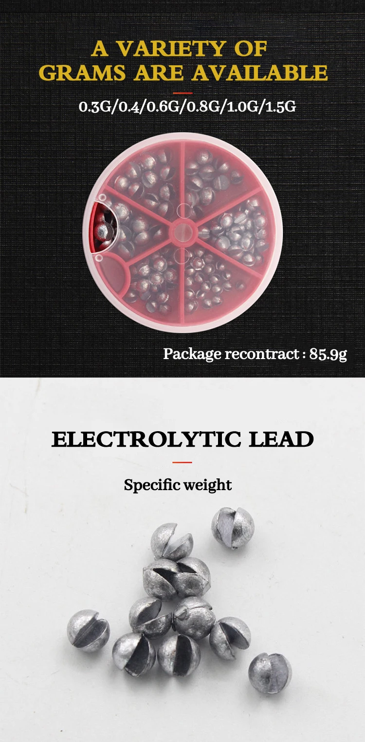 Newbility Split Shot Bite Lead 85.9g 114g Weights Lead Shot Fishing Egg