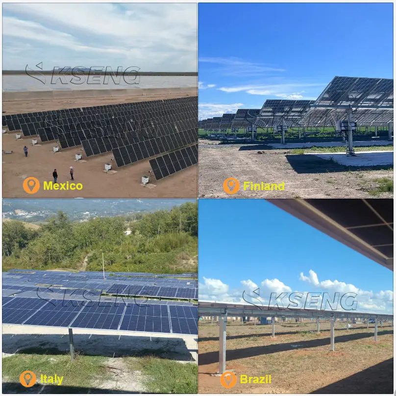 1MW Single Axis Smart Solar Tracking System One Axis Solar tracker Ground Mounting Solar Panel Tracking Systems