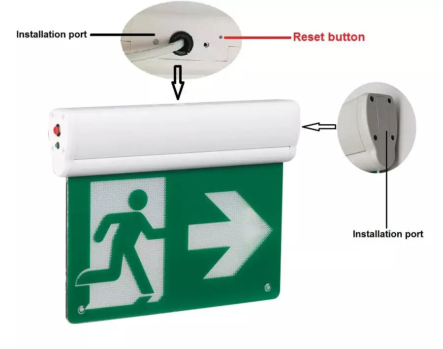 Red/green Letters Rechargeable Running Man Single Or Double Sided Led