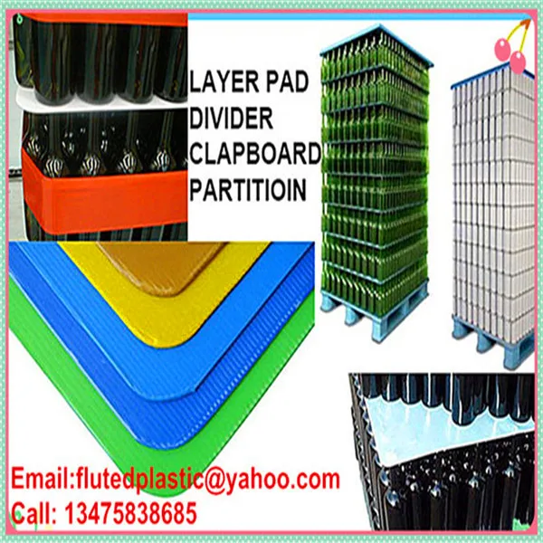 PP  Corrugated Plastic Separator for Glass Bottles Pallets Sheets