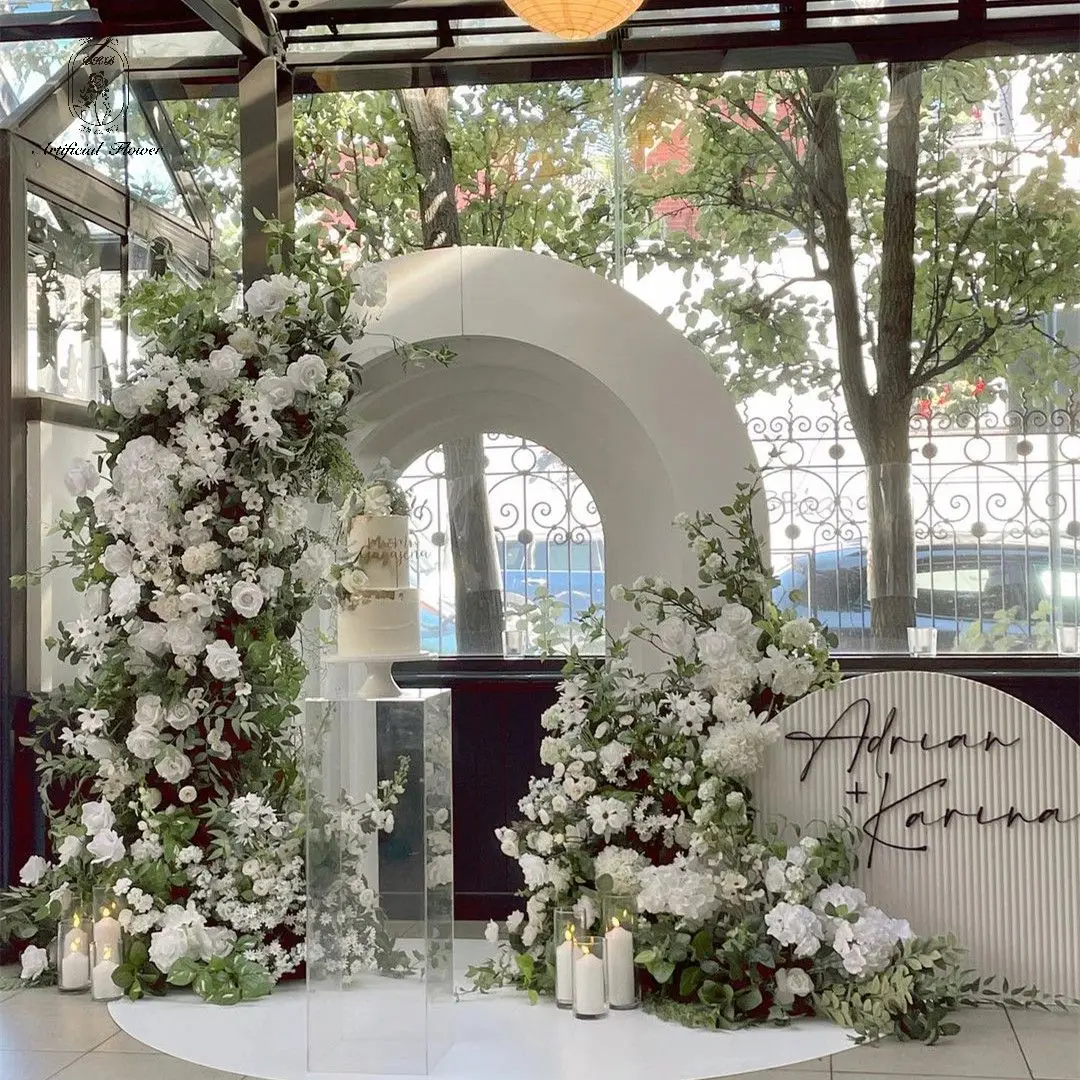 DKB New Artificial Floral Backdrop Arrangement Arch Backdrop Wedding Arch Flowers Decorative