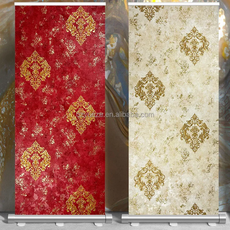 3D Dark Blue Damask Pattern Wallpaper for Living Room Hotel Restaurant Clothing Store Background Wall Wallpaper