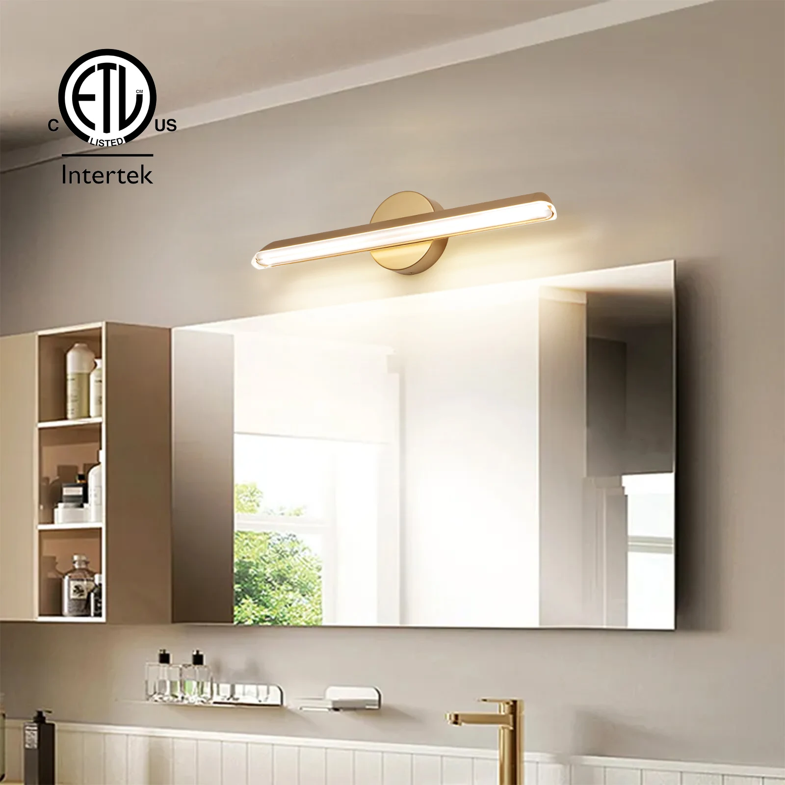 Alibaba.com: Elegant Gold LED Vanity Light - Over Mirror Bathroom Wall ...