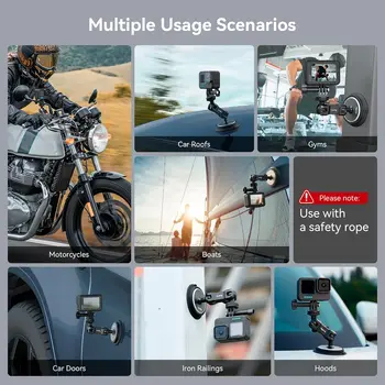 SMALLRIG Magnetic Mount for Gopro with Suction Cup 2 in 1 Outside for Gopro for Insta360 and Phone 4466 detail image
