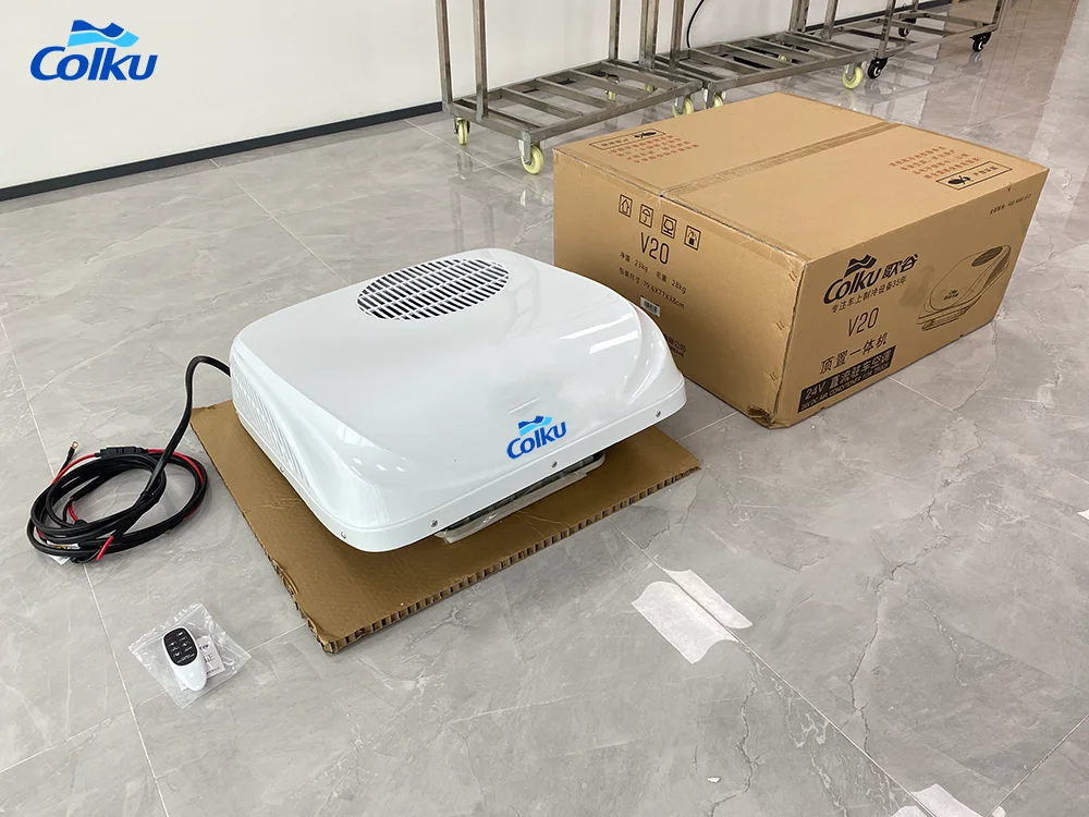 Colku Model V20 Integrated Rooftop Dc 24V Parking Air Conditioner With Gmcc Compressor Air Conditioner for Truck