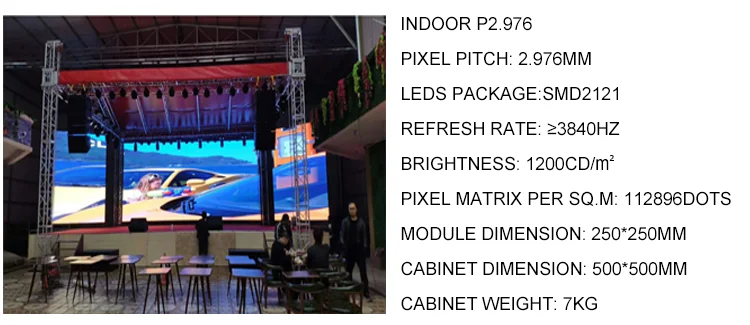 P3.9 P3.91 500x500mm Indoor Led Display Panel Die Cast Aluminum