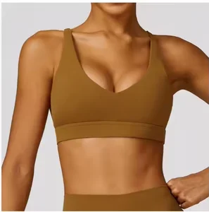 TOPKO High Quality Manufacture ODM OEM Women's Yoga  and Sports Bra with Fixed Cups
