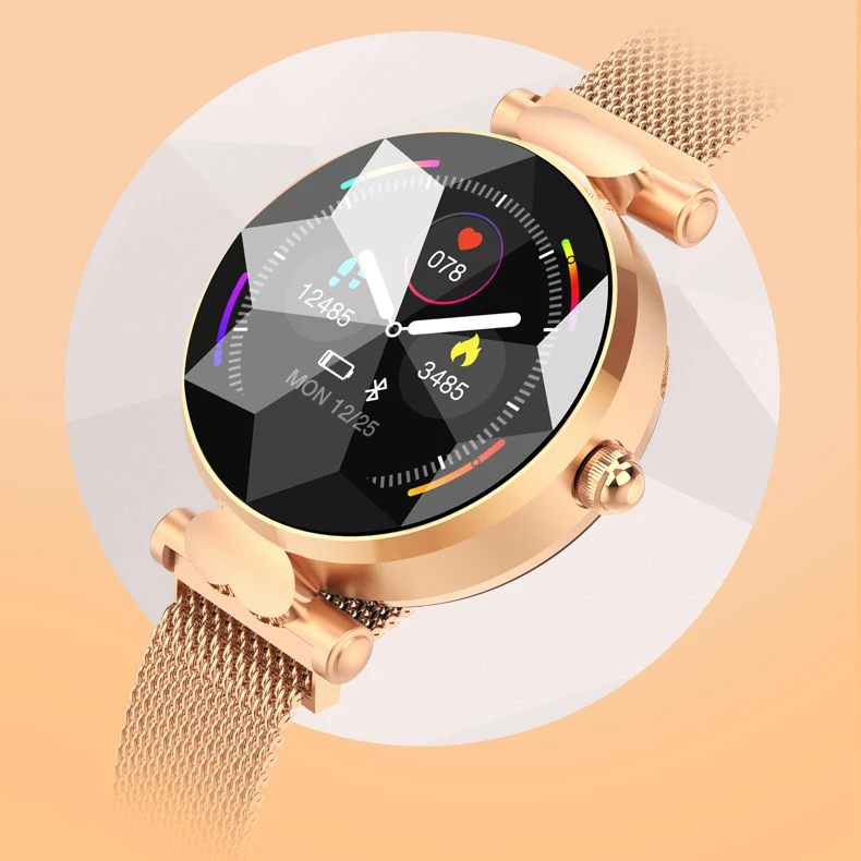 Reloj Inteligente Dorado Para Mujer,Pulsera Resistente Al Agua Con  Rastreador De Salud Y Fitness - Buy Smartwatch,Rastreador De Fitness Con El  Corazón De,Reloj De Pulsera Relojes Product on Alibaba.com