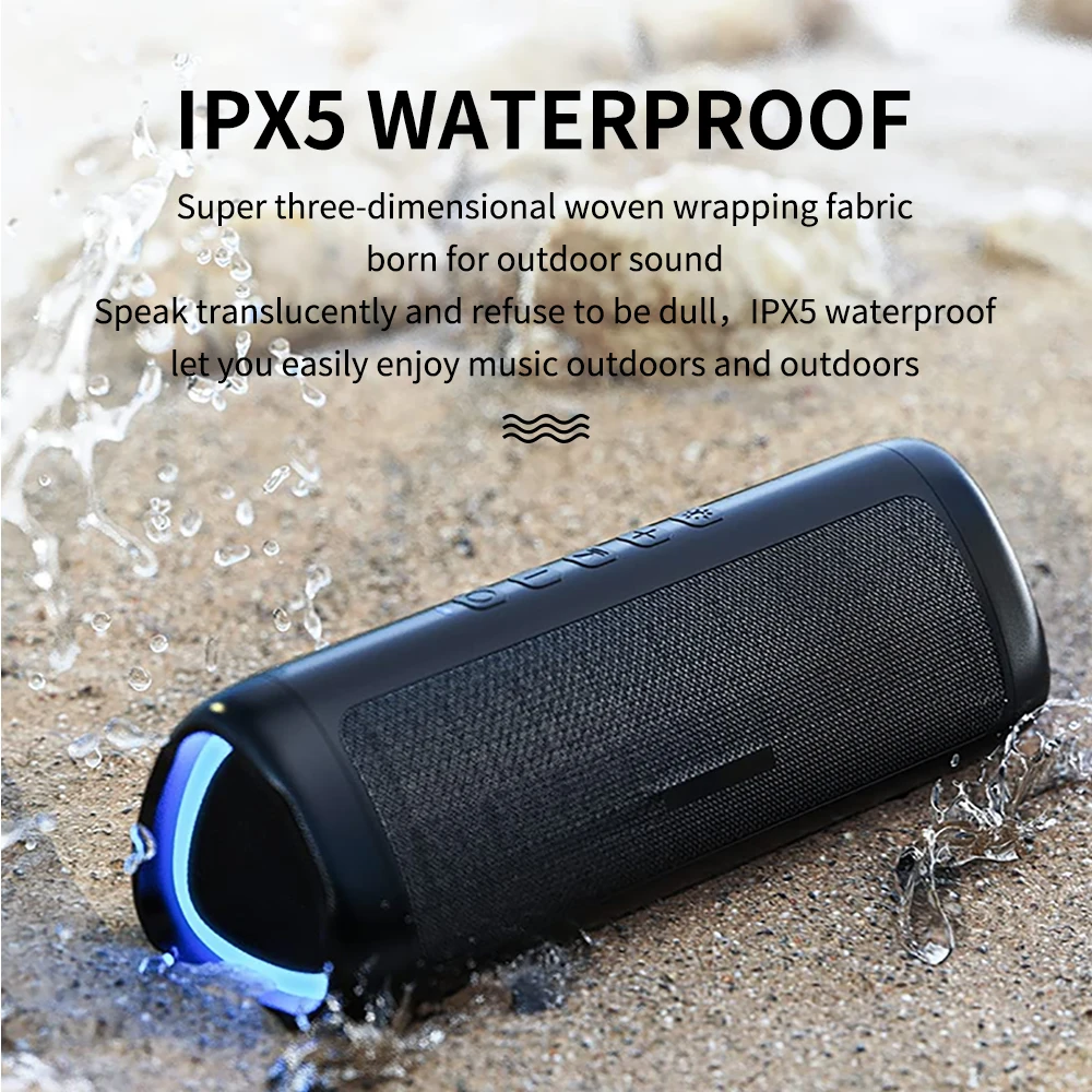C27 Blue-tooth Speaker 20W Wireless Speaker With Deep Bass 24H Playtime IPX7 Waterproof Bluetooth 5.3 Portable Speaker With Led_voghion.com