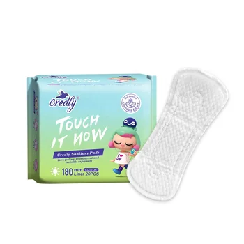 Factory direct price wholesale Ultra soft 100% Cotton Menstrual Pads Women Wearing Sanitary Napkins