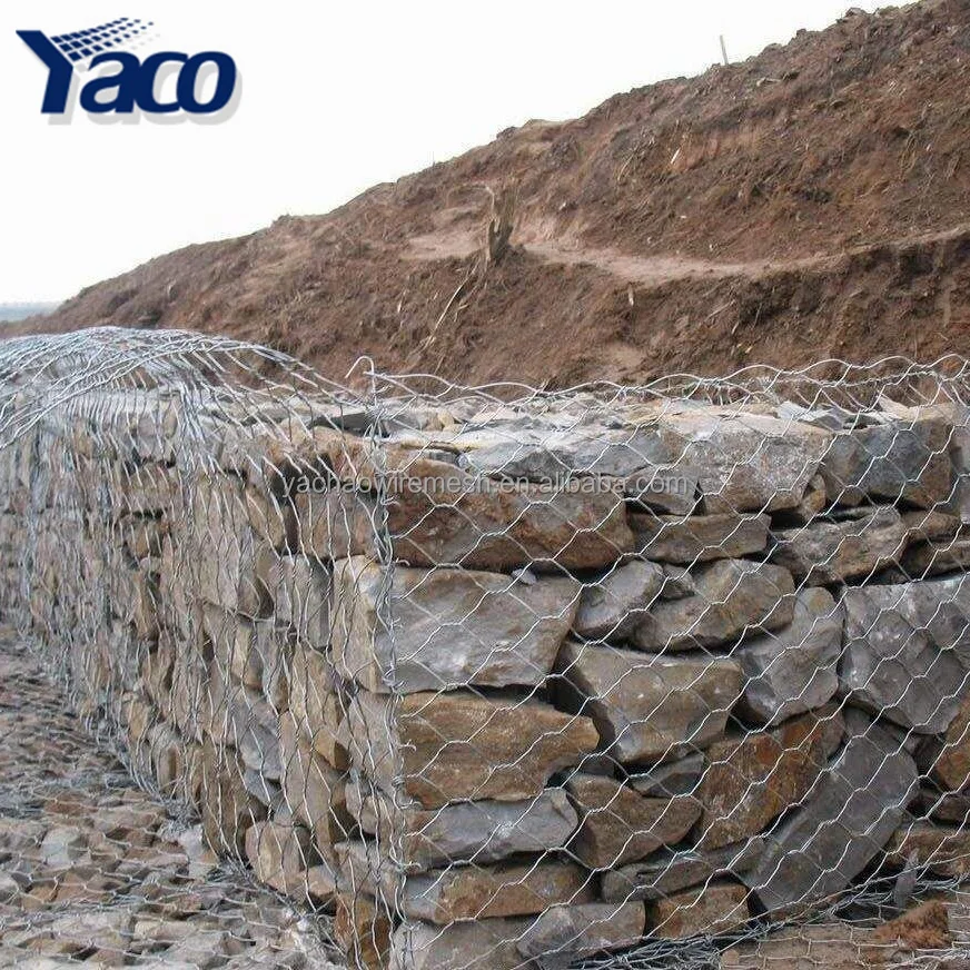 2x1x1m Galfan Wire Pvc Coated Hexagonal Woven Gabion Mesh Price Double ...