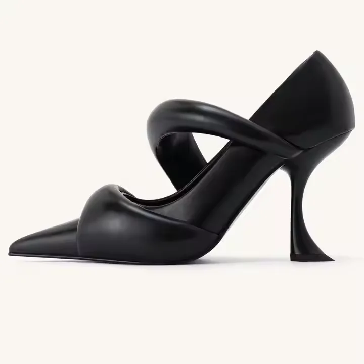 Low Moq Ladies Heel Pump Shoes Size 43 Classic Point Toe Women Stiletto High Heels - Image 1