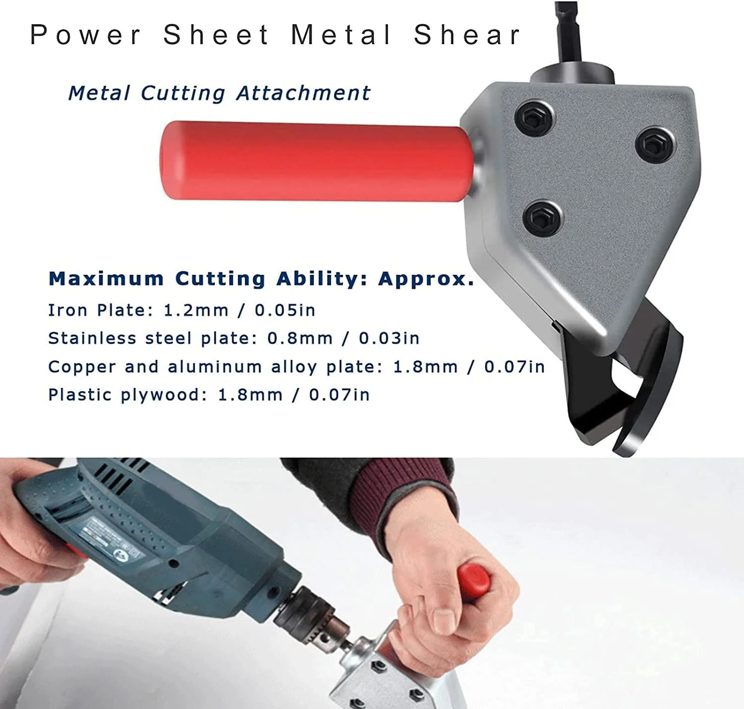 Electric Drill Plate Cutter Attachment Multifunctional Metal Sheet