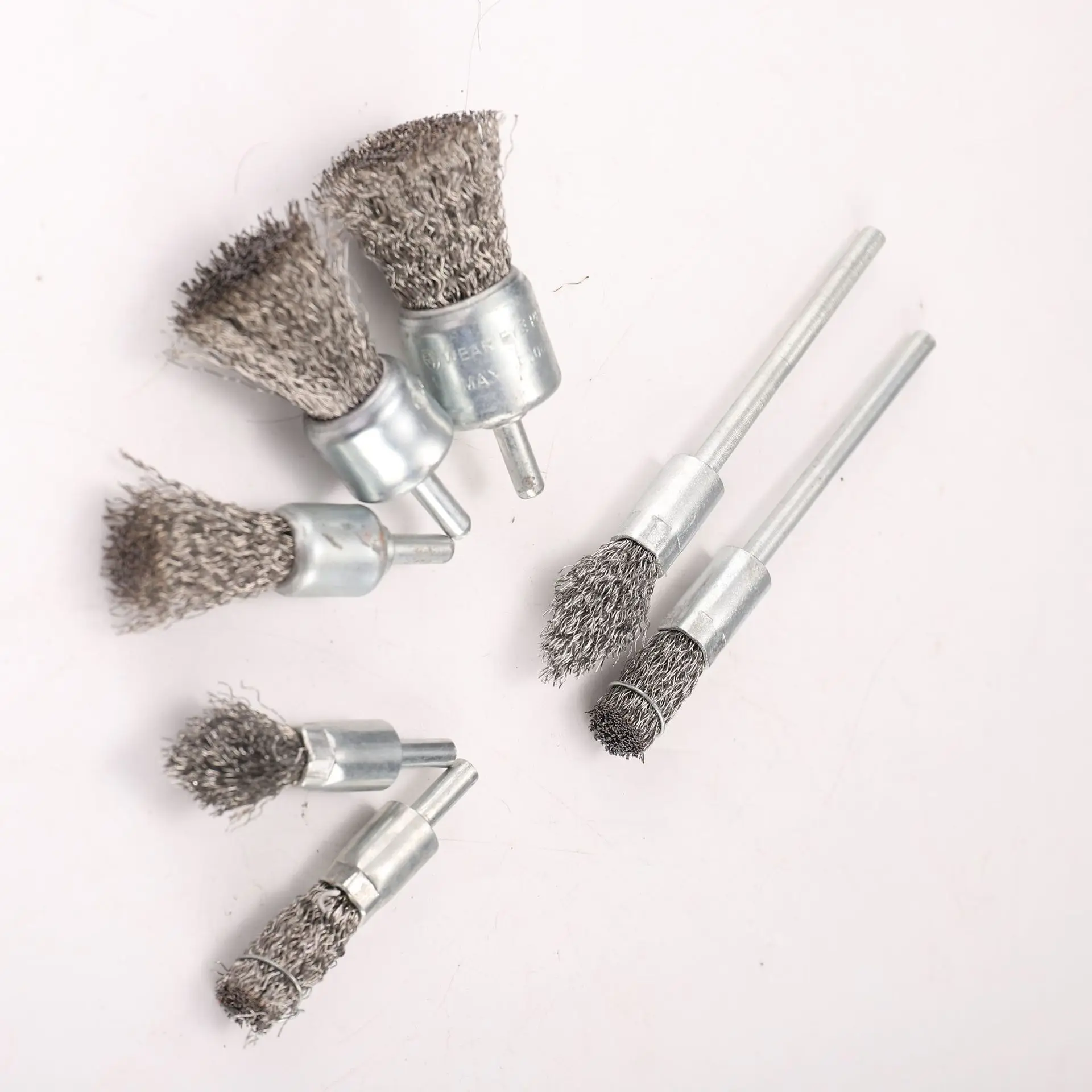 Набор щеток из витой стальной проволоки и кружек, 9 шт., с латунным покрытием, Набор щеток для чашек, 1/4 дюйма, набор железная проволока с хвостовиком