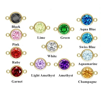 Vintage Jewelry Permanent Birthstone Zircon Bracelet Necklace Connector ...